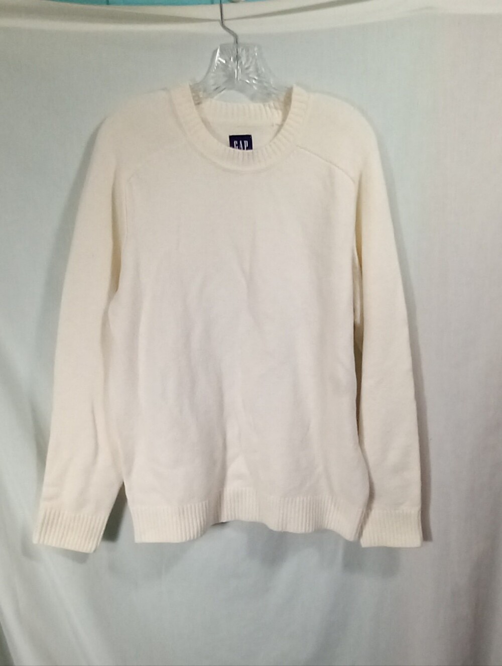 Gap White Wool Blend Crewneck Sweater Size M
